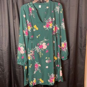 Green Floral Dress Old Navy Size M